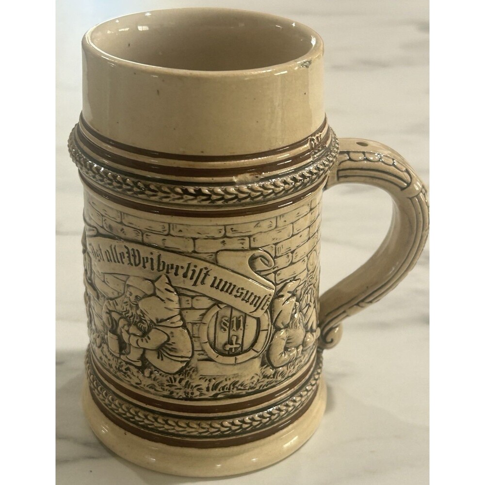 1800s Souvenir Pre-Prohibition Beer Stein Germany 957 Frog Inside Collectors